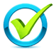 high quality business card check mark